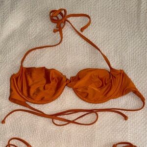 Satin Shine Toni Bikini Top - Sweet Mandarin - Sweet Mandarin